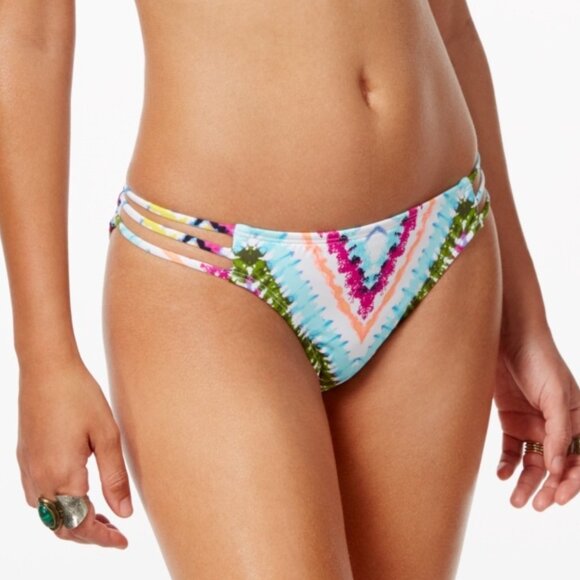 Bar III Tie-Dyed Strappy Hipster Bikini Bottoms L NWT - Picture 1 of 3